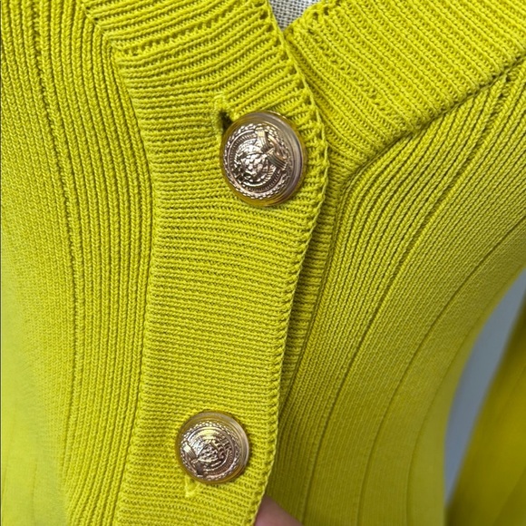 Yellow Button-Up Cardigan Dress - Picture 2 of 5